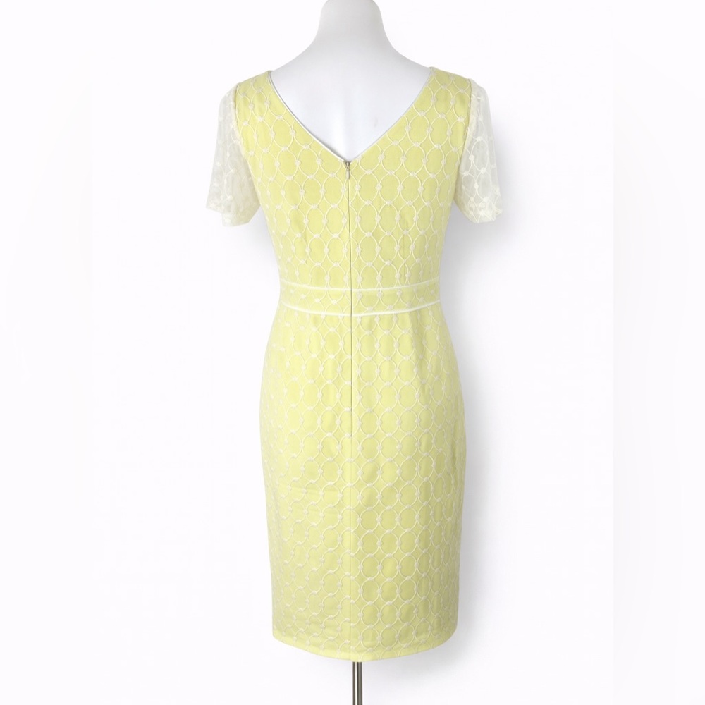 Antonio Melani Yellow Lace Sheath Dress Size‎ 2 - Picture 4 of 4